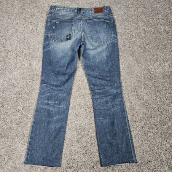 Madewell Jeans Womens 30X27.5 (Tag 28X34) Blue Rail Straight Grunge Boho - Picture 2 of 11